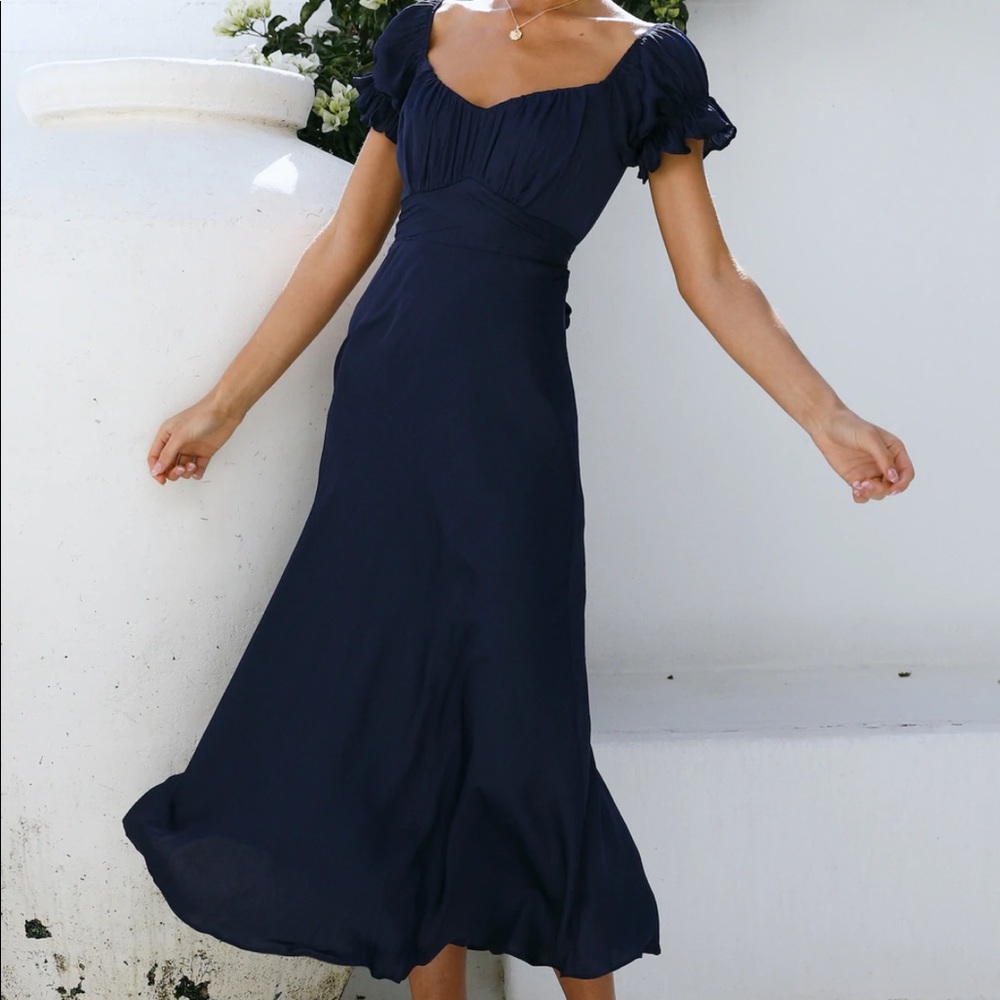 Hello Molly Navy blue sky child maxi dress